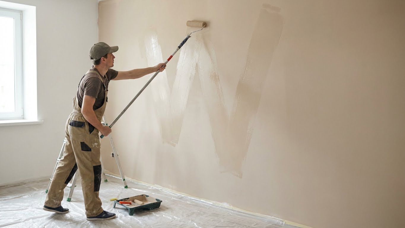 Quality paint cans and professional painting tools