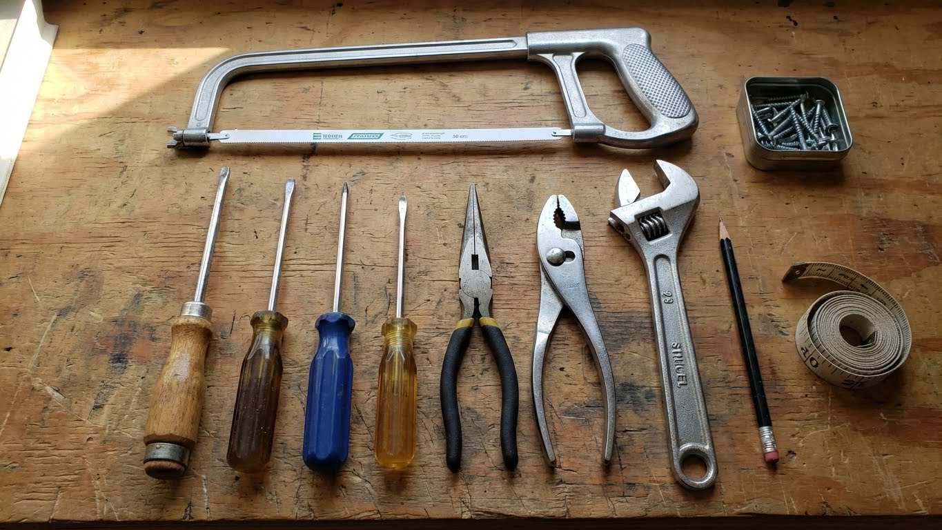 Precision measuring tools in use during a project